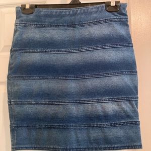 BCBG bandage soft denim jean mini pencil skirt XS